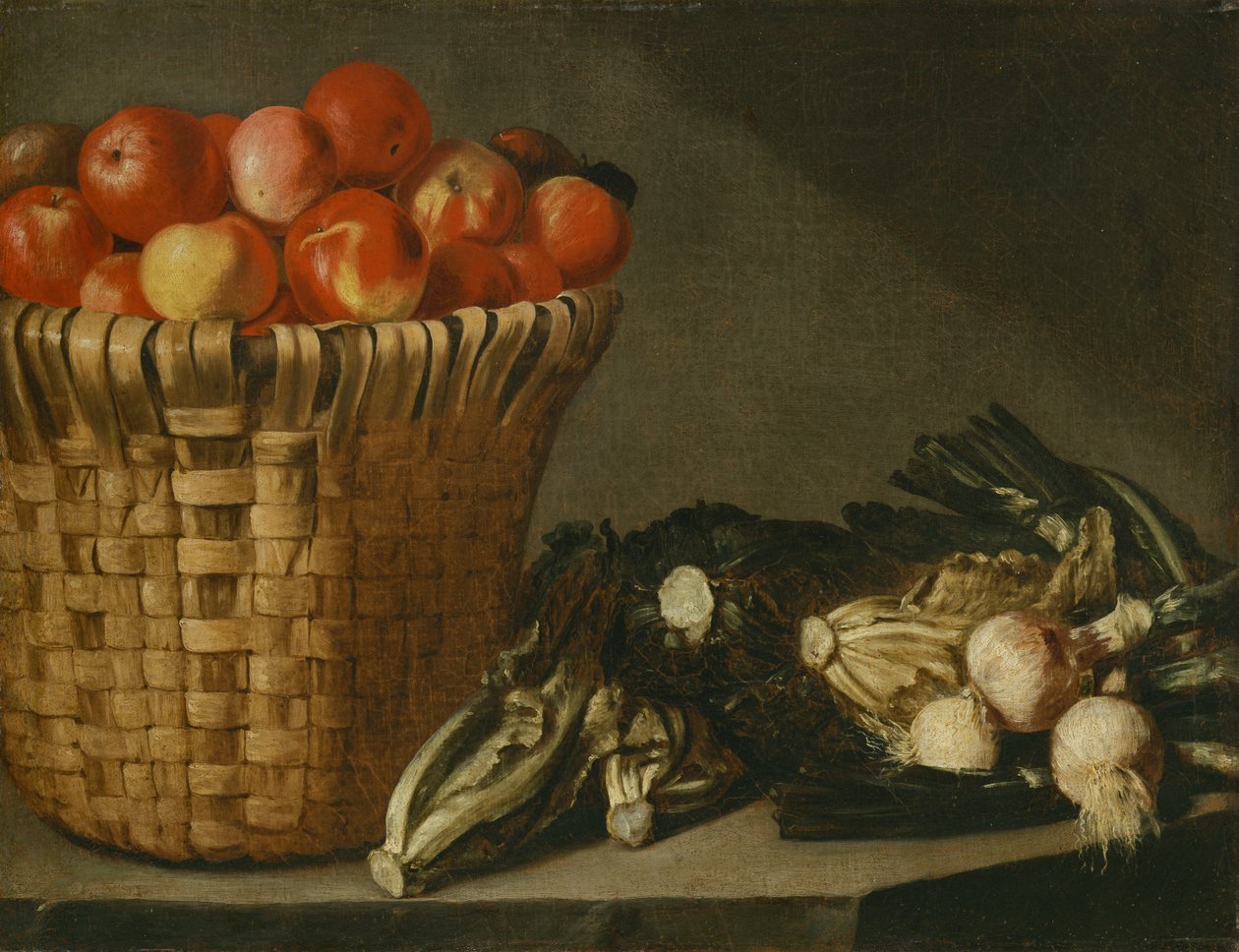 Fruit basket, cabbage, chard and onions by Rodolfo Lodi