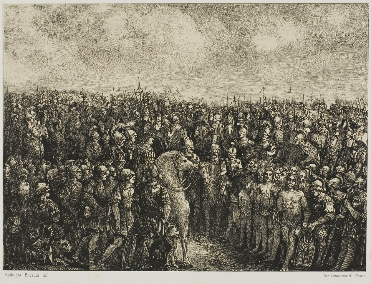 Caesar and His Prisoners by Rodolphe Bresdin