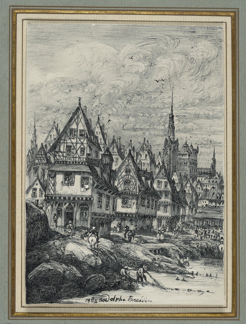 Fishing Port by Rodolphe Bresdin