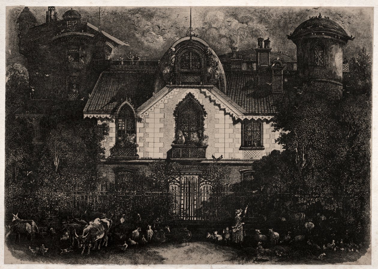 The Enchanted House, 1871 by Rodolphe Bresdin
