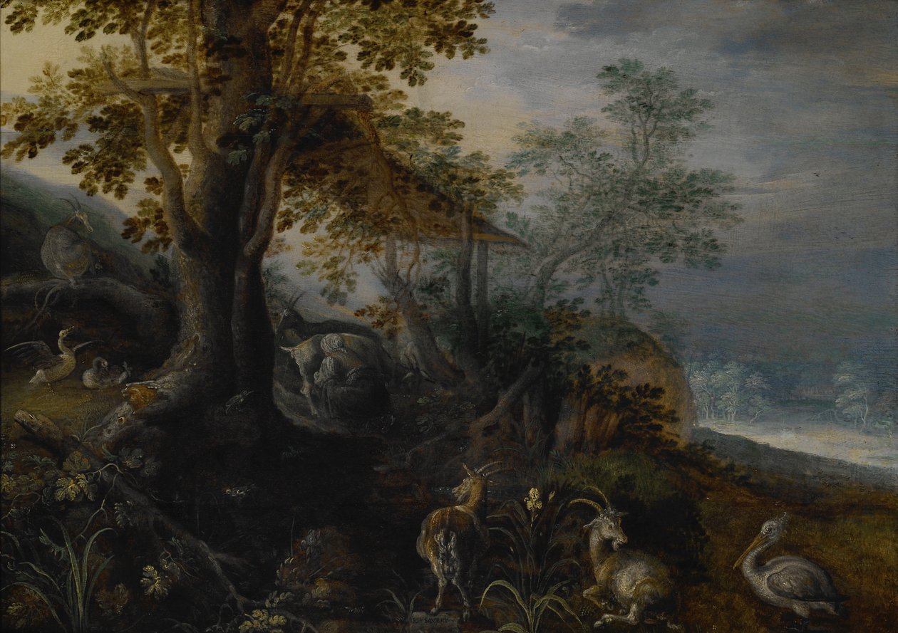 Landscape with Animals by Roelant Saverij