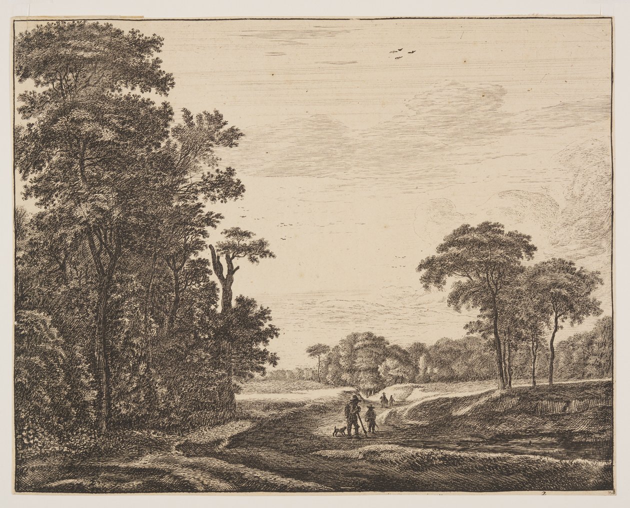 Plate 2, from Six Views in the Wood of The Hague by Roelant Roghman