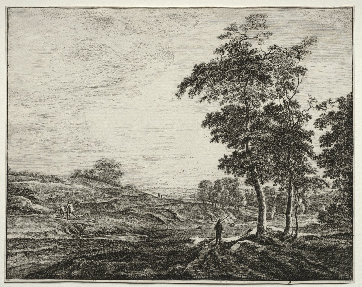 Six Views in the Wood of the Hague: Peasant Seen from the Back by Roelant Roghman