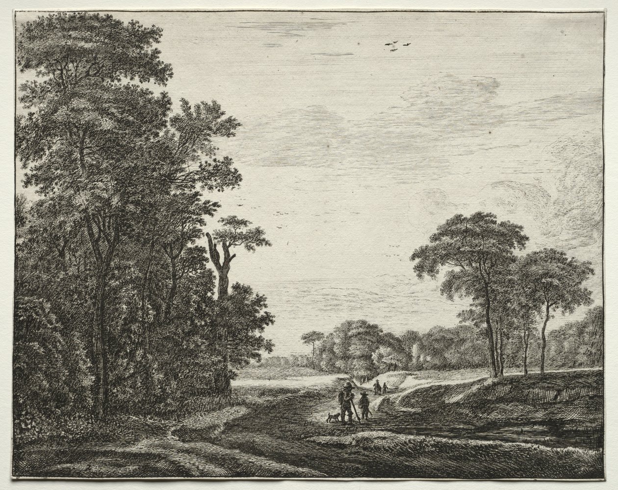 Six views in the Wood of the Hague: Plate 2 by Roelant Roghman