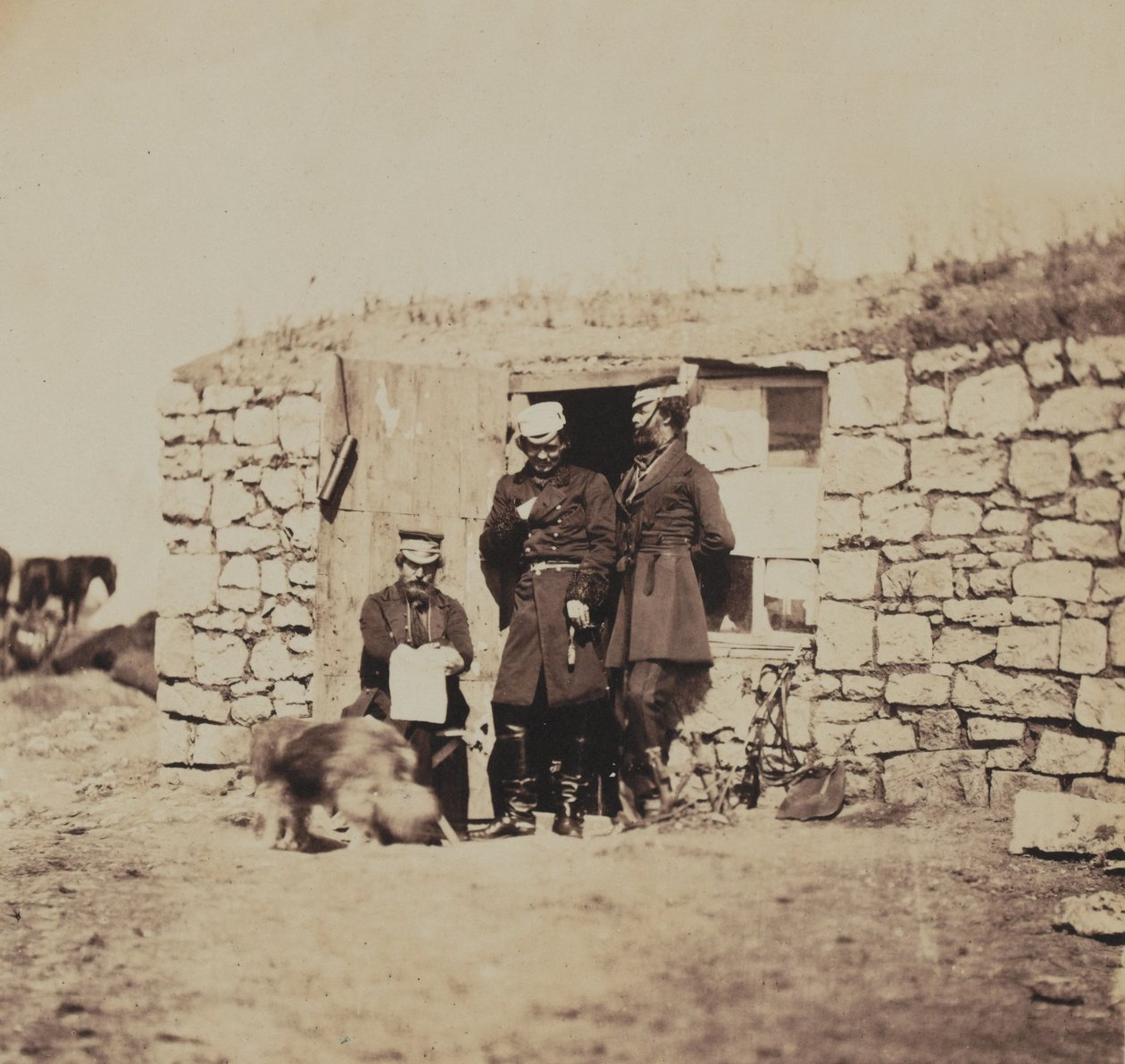 Officers on the Staff of Lieutenant-General Sir Richard England, from an album of 52 photographs associated with the Crimean War, 1855 by Roger Fenton