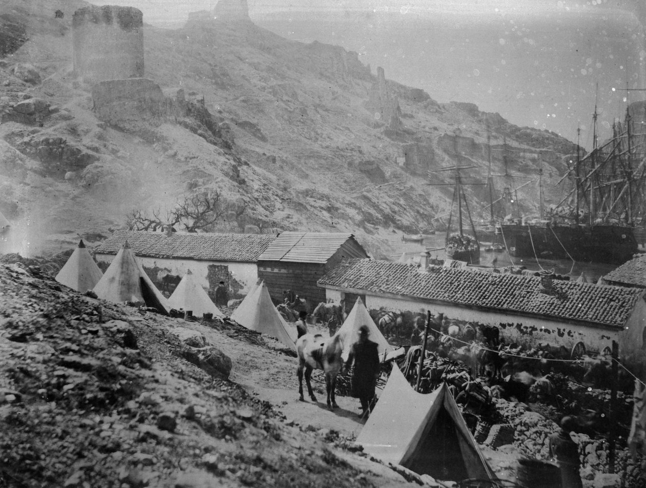 The Port at Balaklava during the Crimean War by Roger Fenton