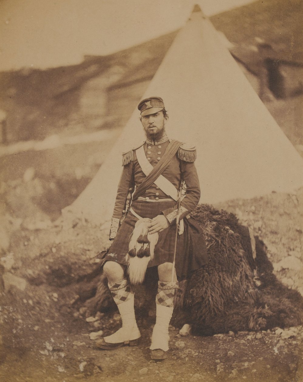 Captain Frank Cunningham Scott, 42nd by Roger Fenton