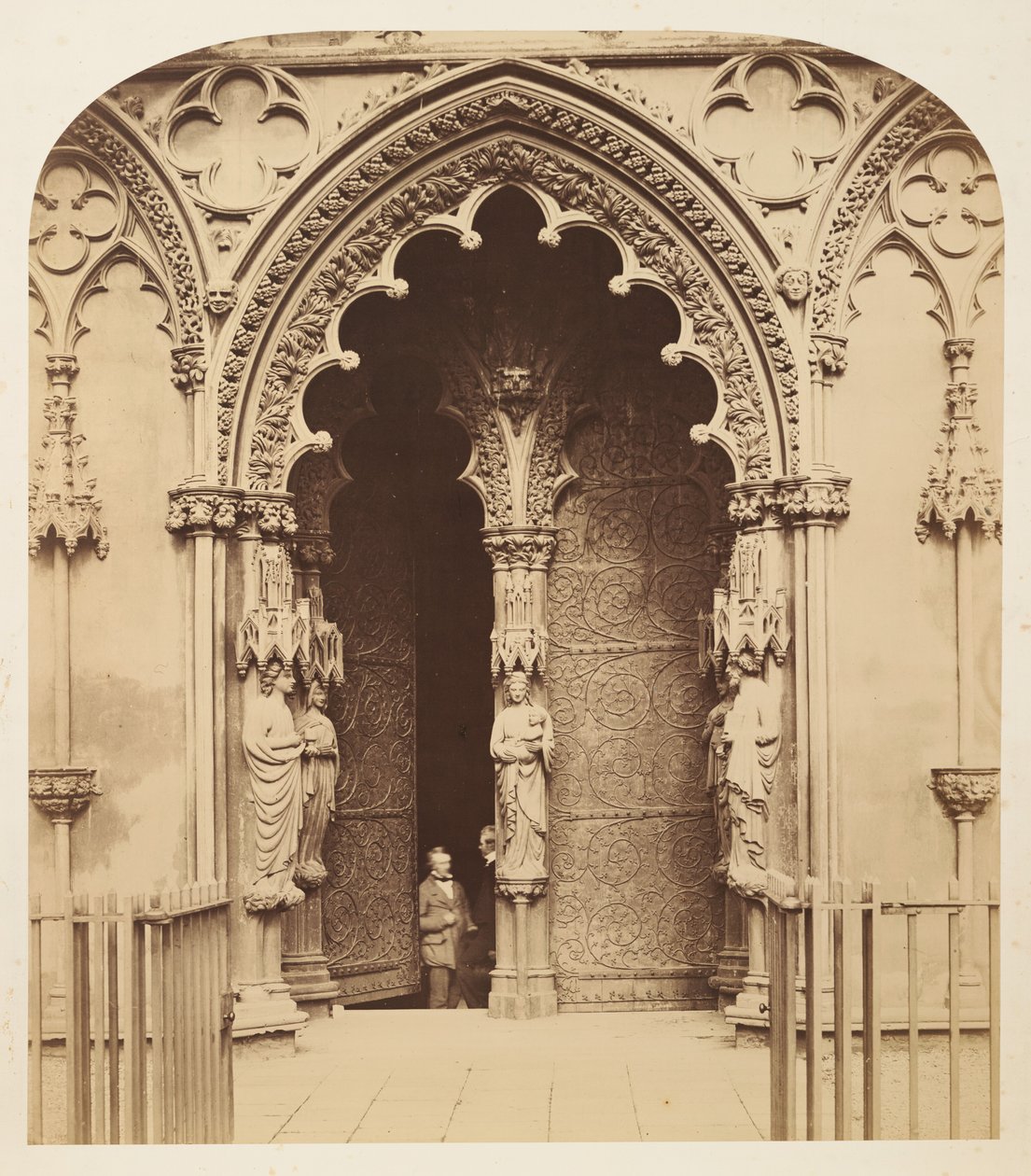 Central Doorway, West Porch, Lichfield Cathedral by Roger Fenton