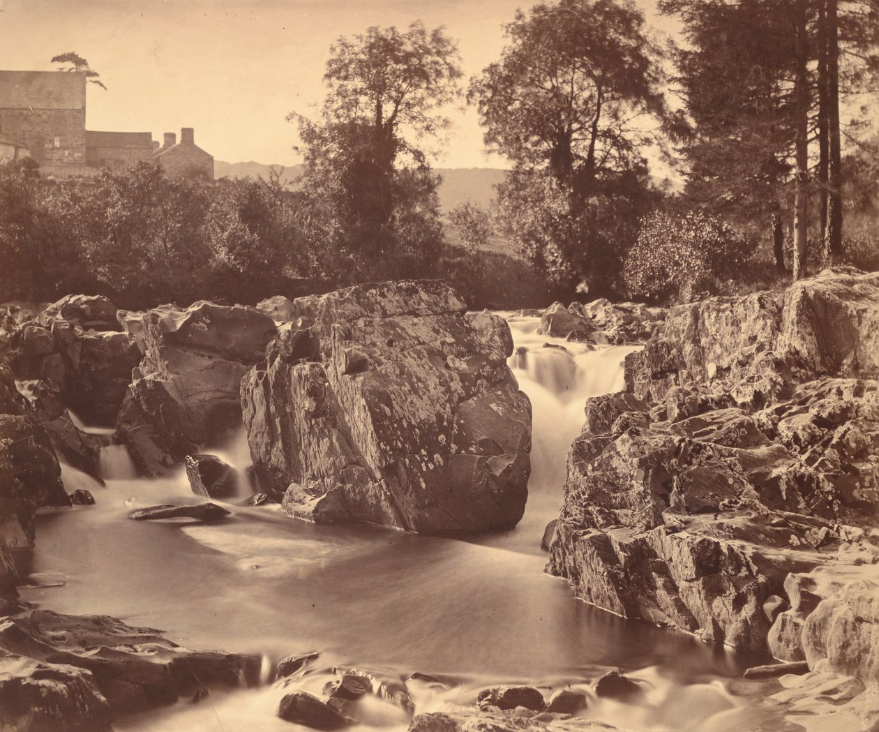 Falls of the Llugwy, at Pont-y-Pair by Roger Fenton