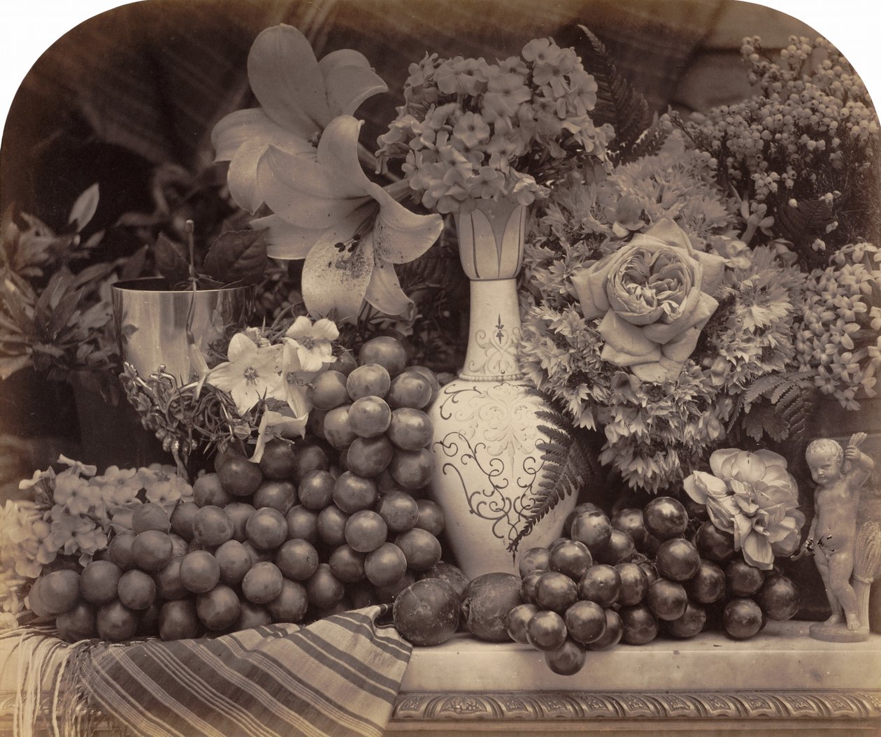 Fruit and Flowers, 1860 by Roger Fenton