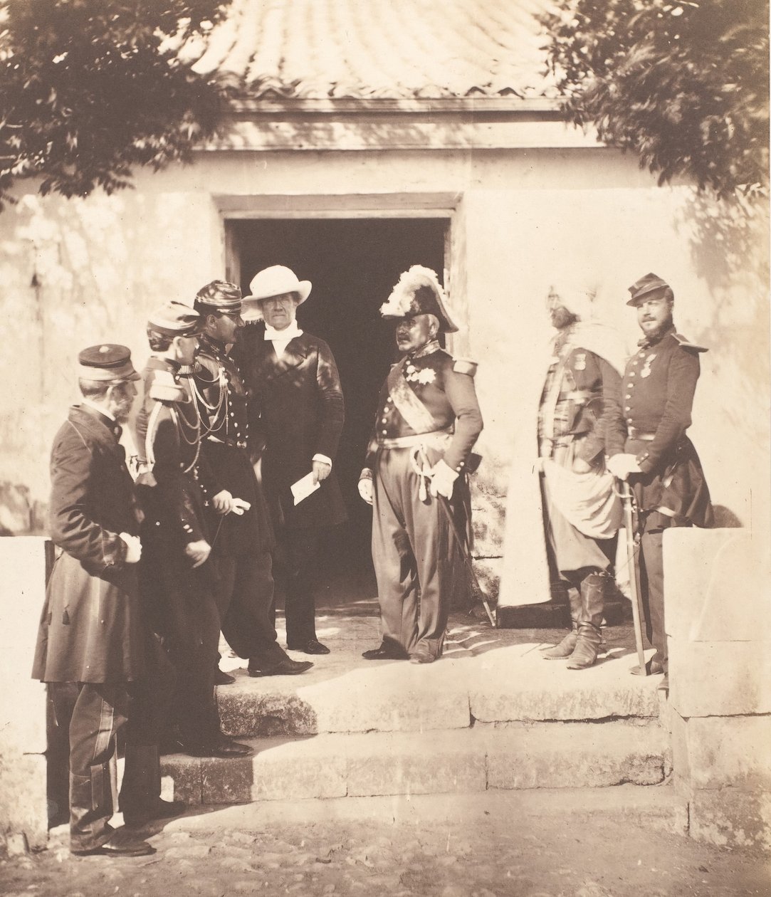 Group at Headquarters, 1855 by Roger Fenton