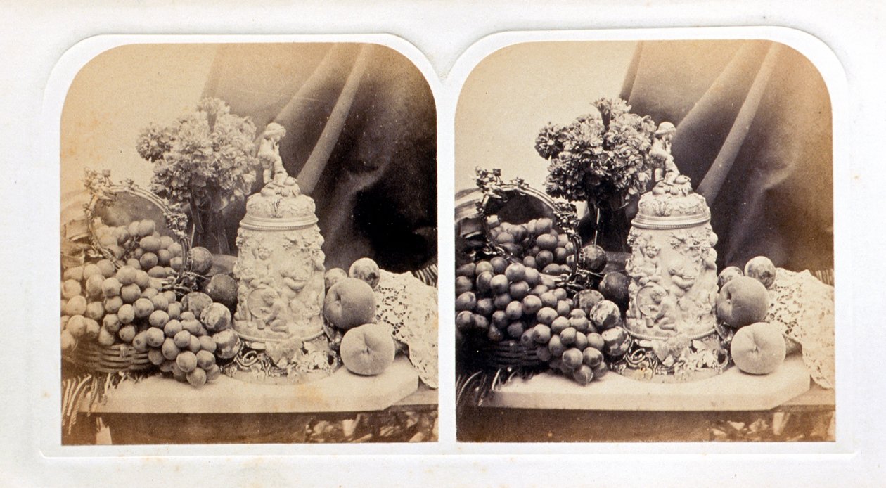 Ivory Tankard and Fruit by Roger Fenton