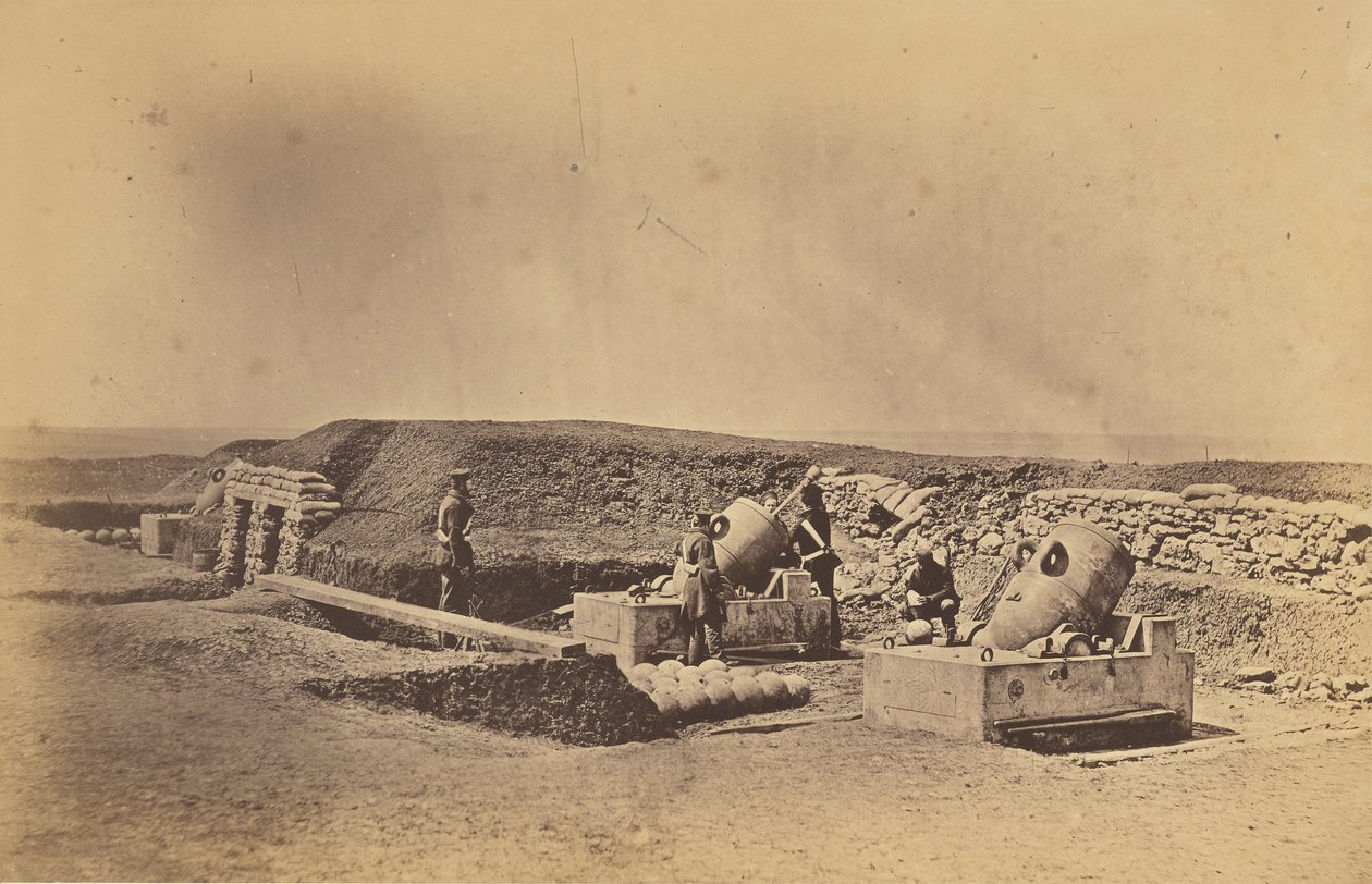 Mortar Batteries in Front of Picquet House, Light Division by Roger Fenton