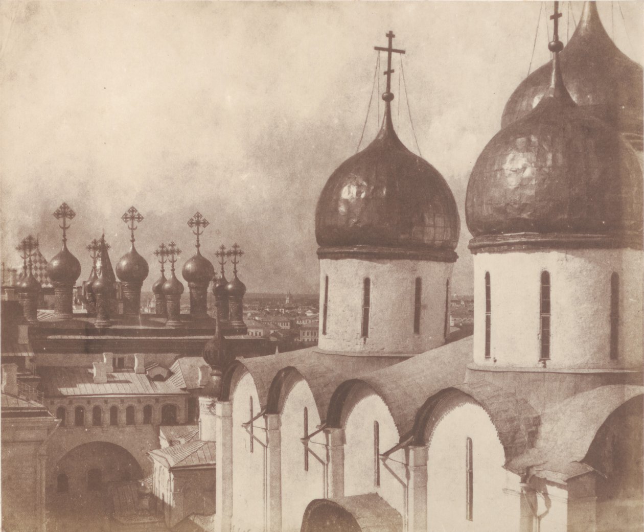 Moscow, Domes of Churches in the Kremlin, 1852 by Roger Fenton