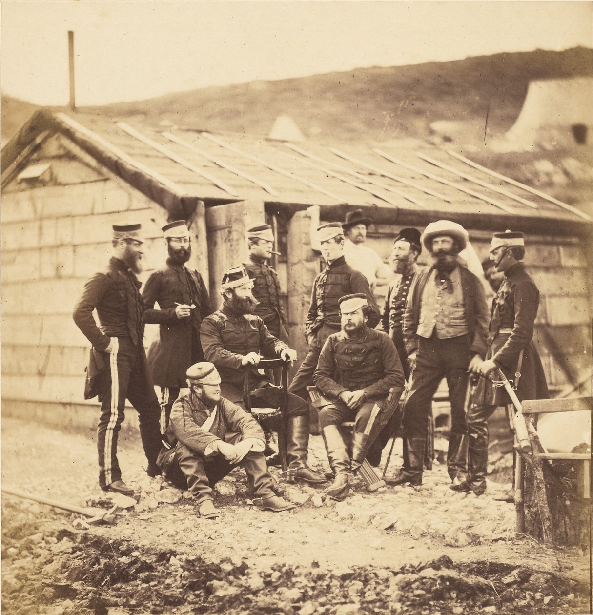 Officers of the 4th Light Dragoons by Roger Fenton