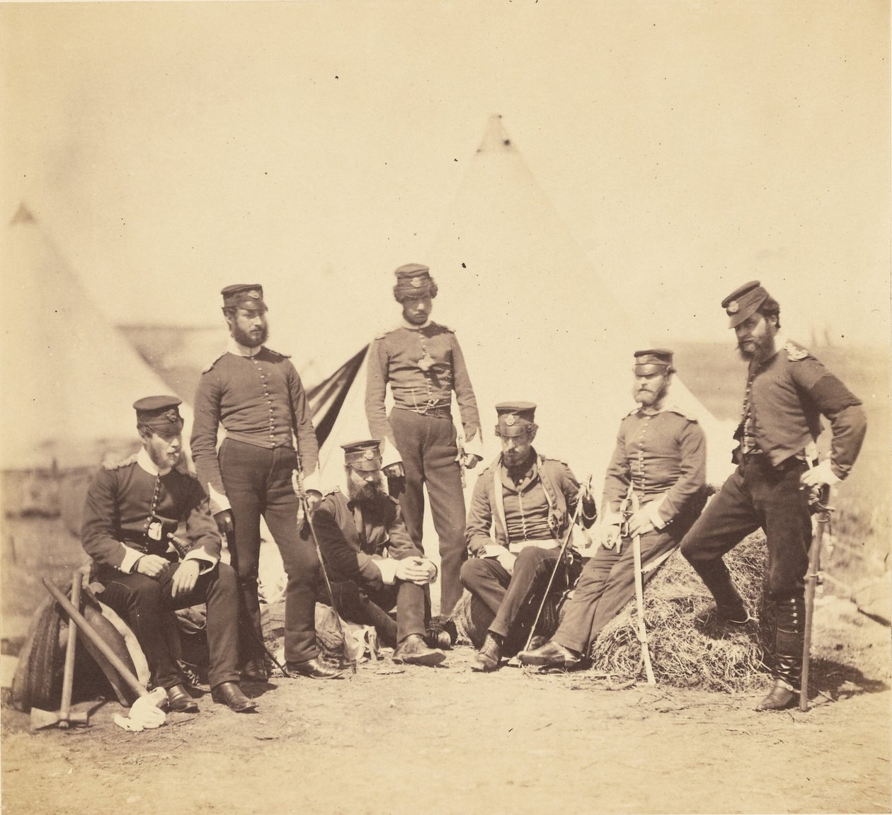 Officers of the 90th Regiment. by Roger Fenton