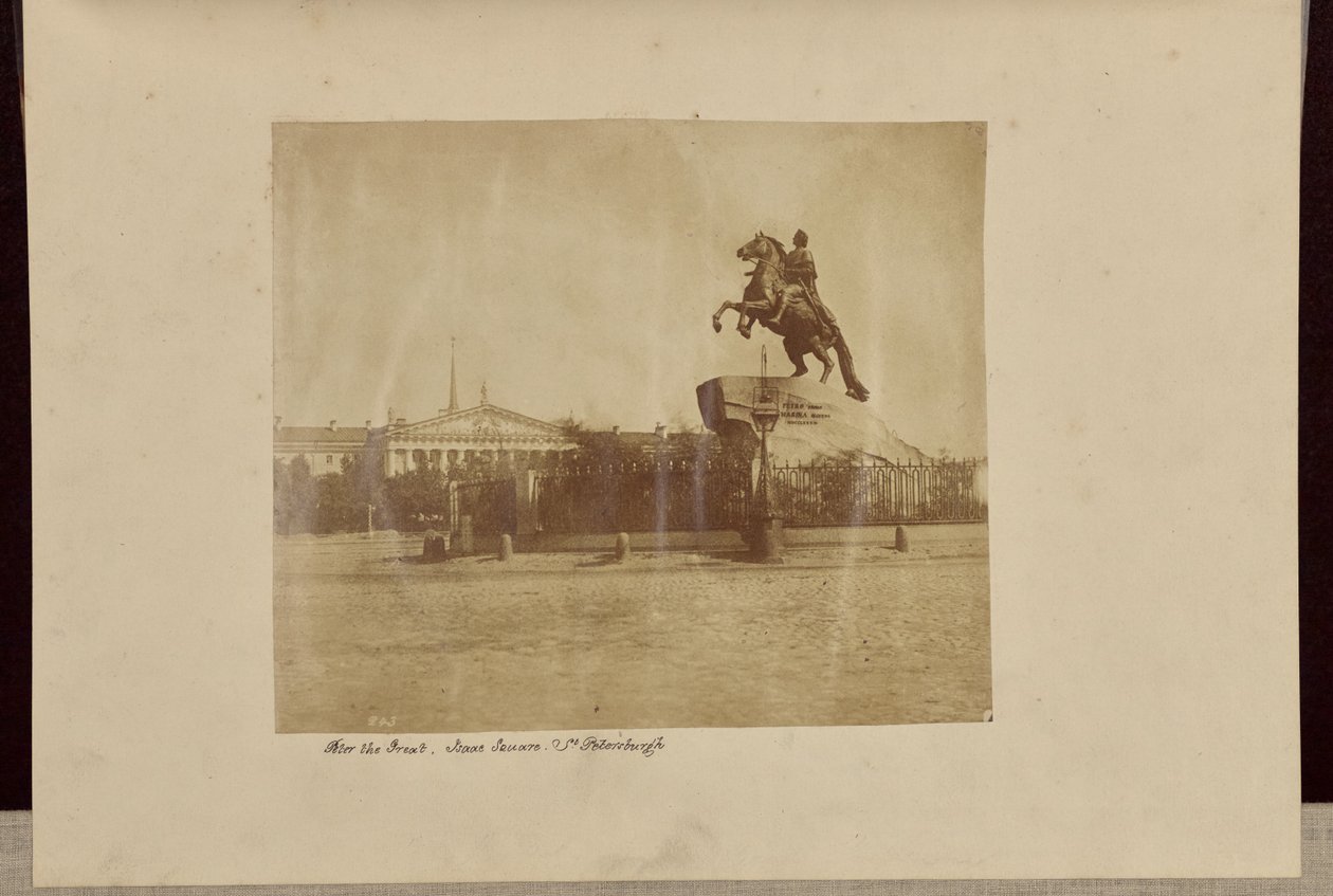 Peter the Great, Isaac Square, St. Petersburg by Roger Fenton