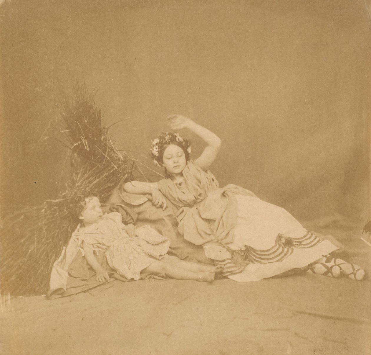 Royal Children in Tableau of the Seasons, 1854 by Roger Fenton