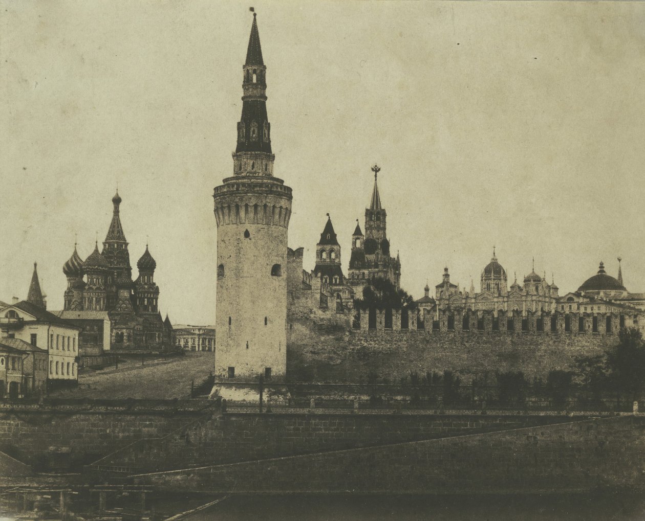 South Front of the Kremlin from the Old Bridge, 1852 by Roger Fenton