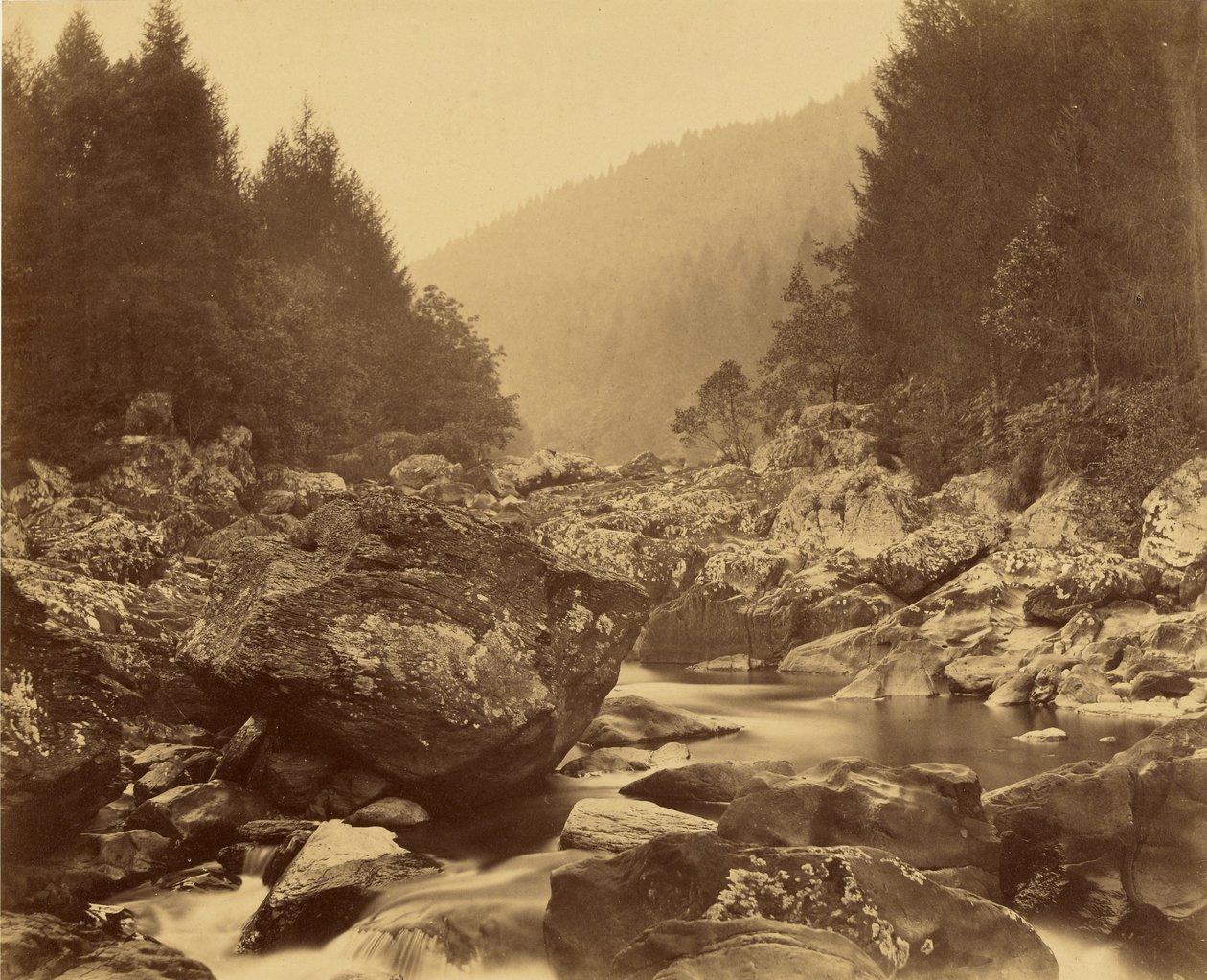 Trout Pool on the Llugury by Roger Fenton