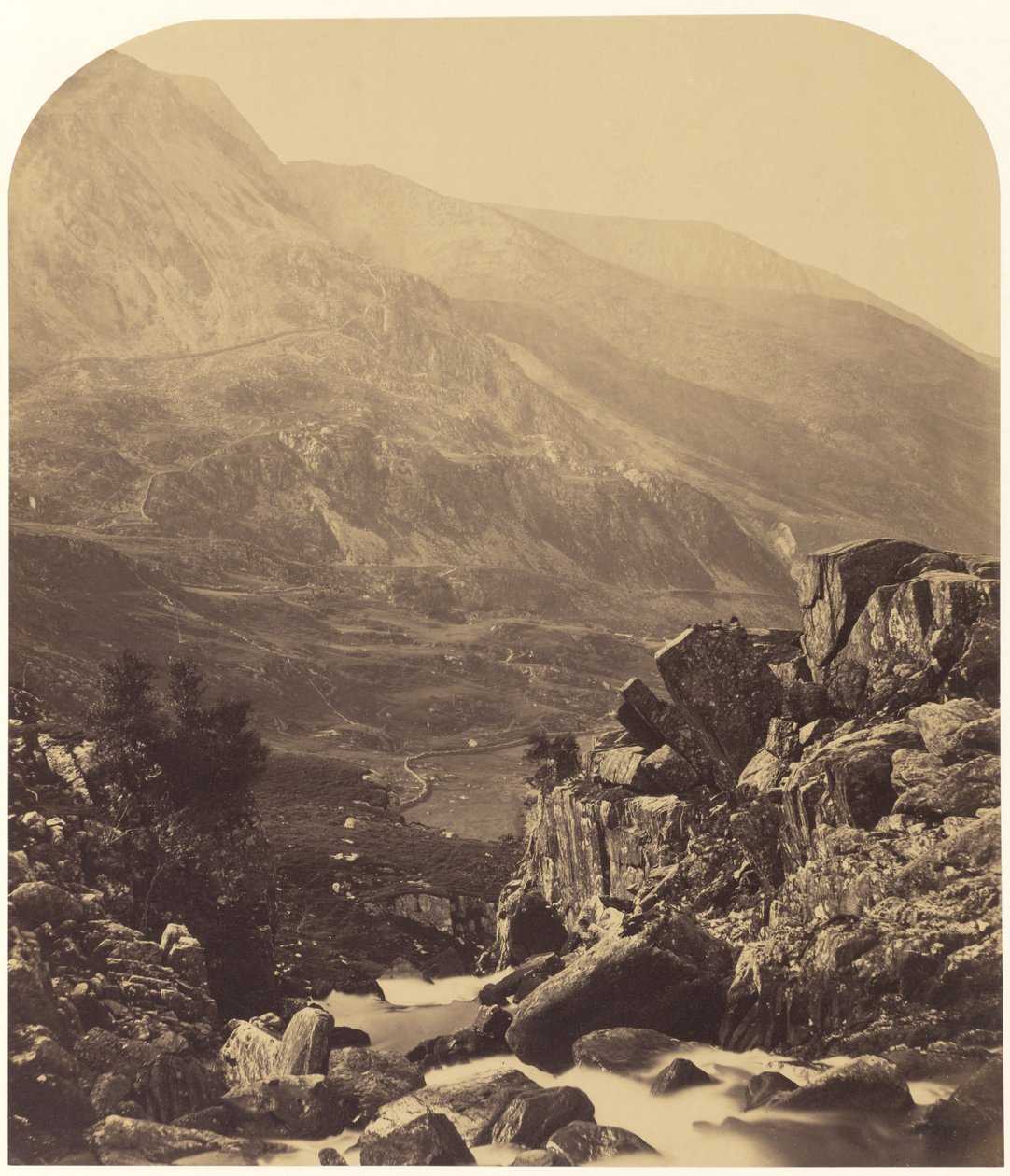View from Ogwen Falls into Nan Francon by Roger Fenton