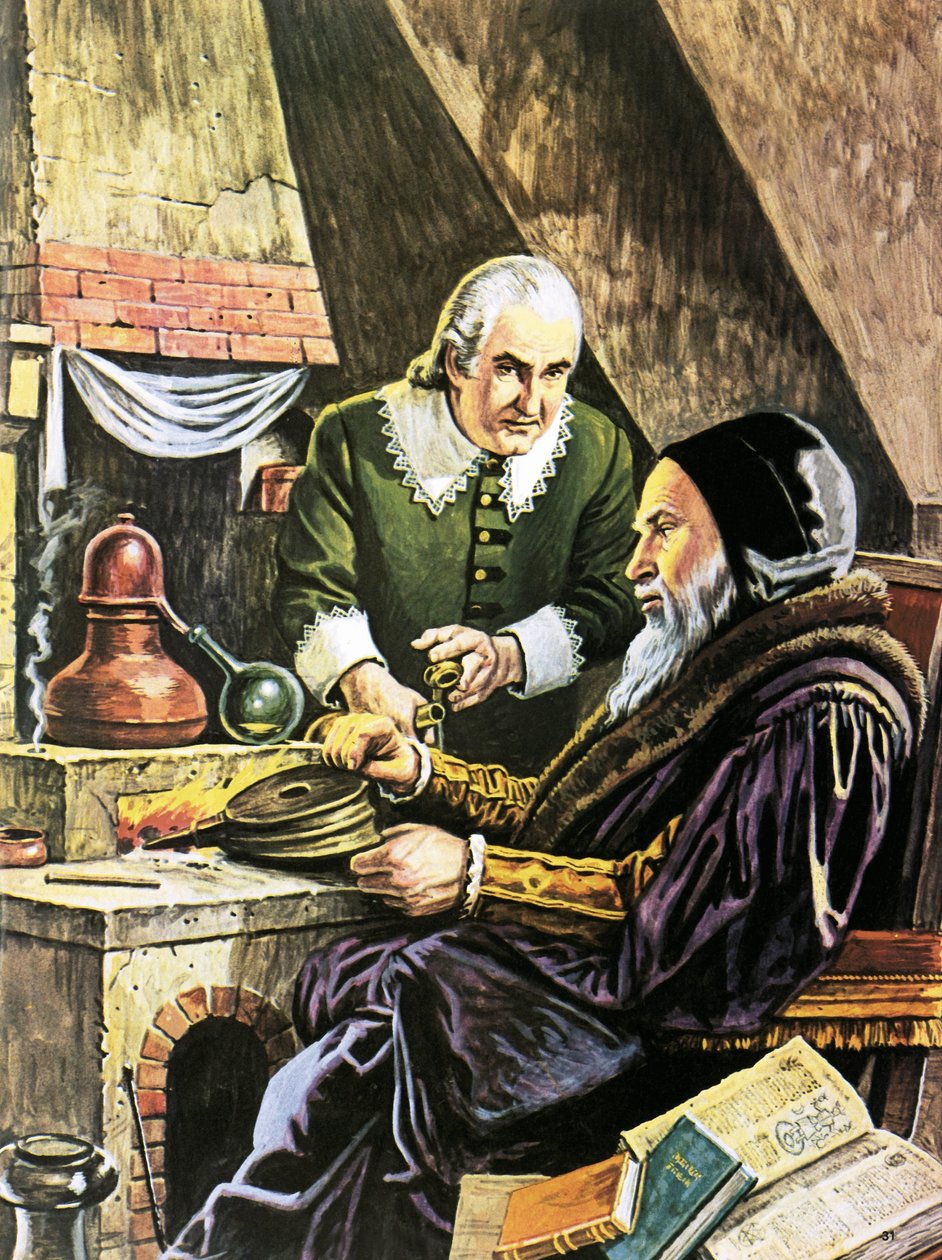 Alchemist and His Assistant by Roger Payne