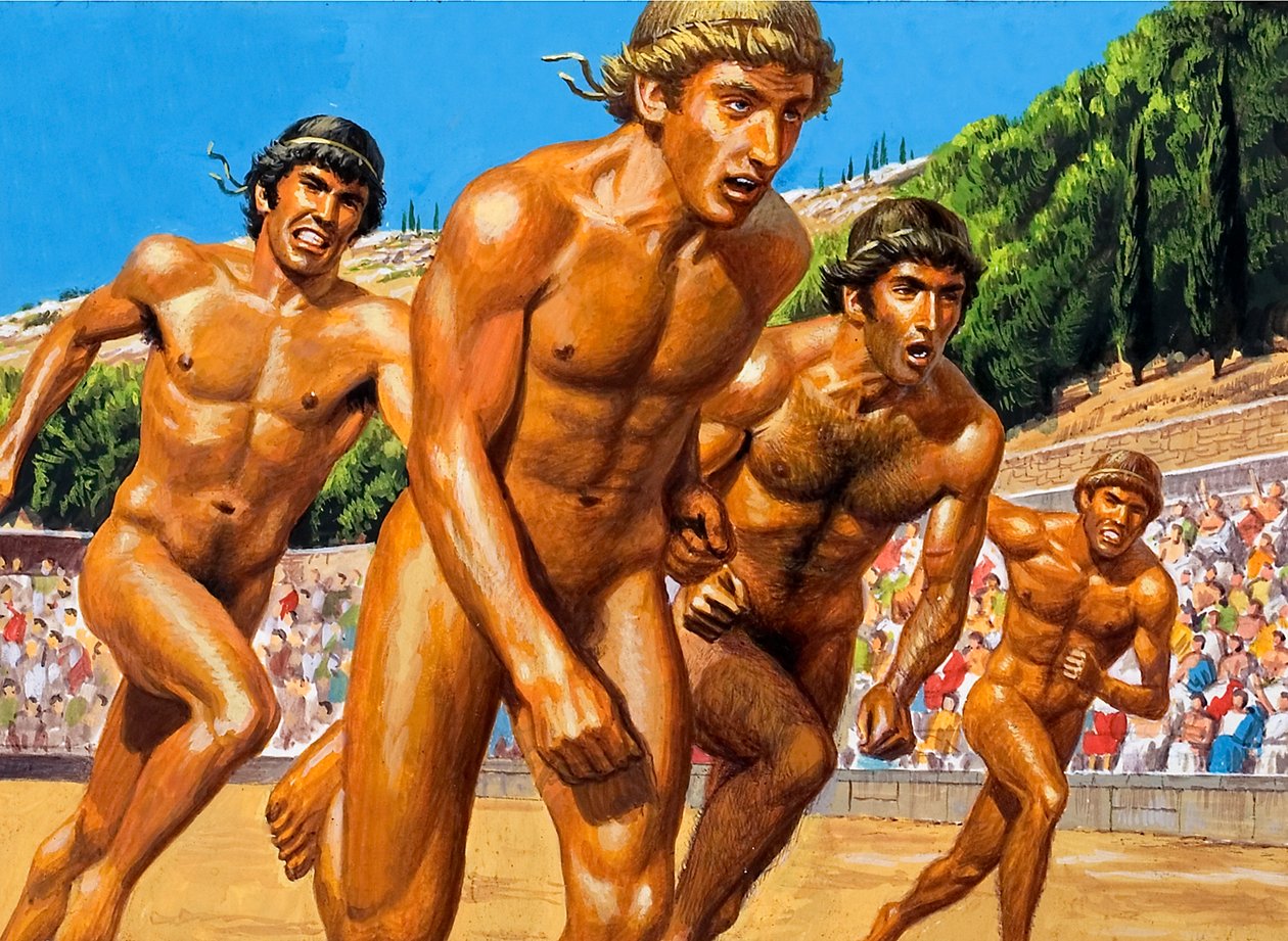 Olympic runners by Roger Payne