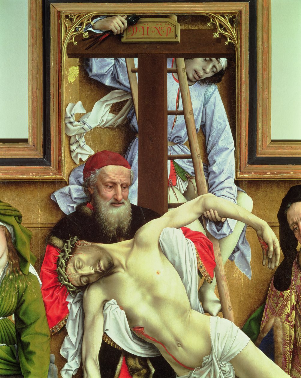 Joseph of Arimathea Supporting the Dead Christ (detail) by Rogier van der Weyden