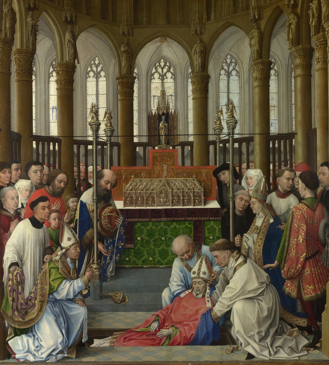 The Exhumation of Saint Hubert by Workshop of Rogier van der Weyden