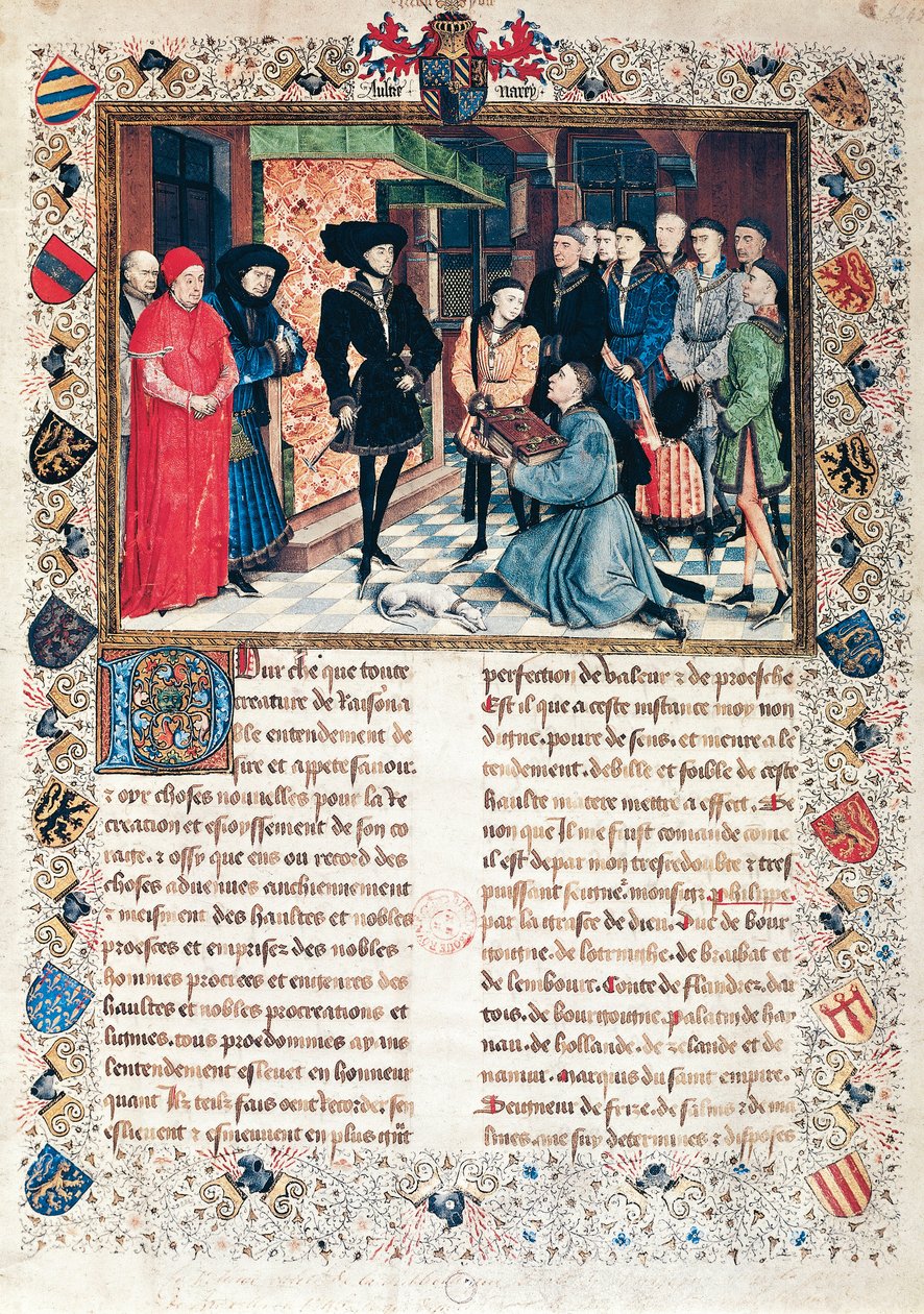 Presentation of the Chronicles of Hainaut to the Duke of Burgundy Philippe the Good by Rogier van der Weyden