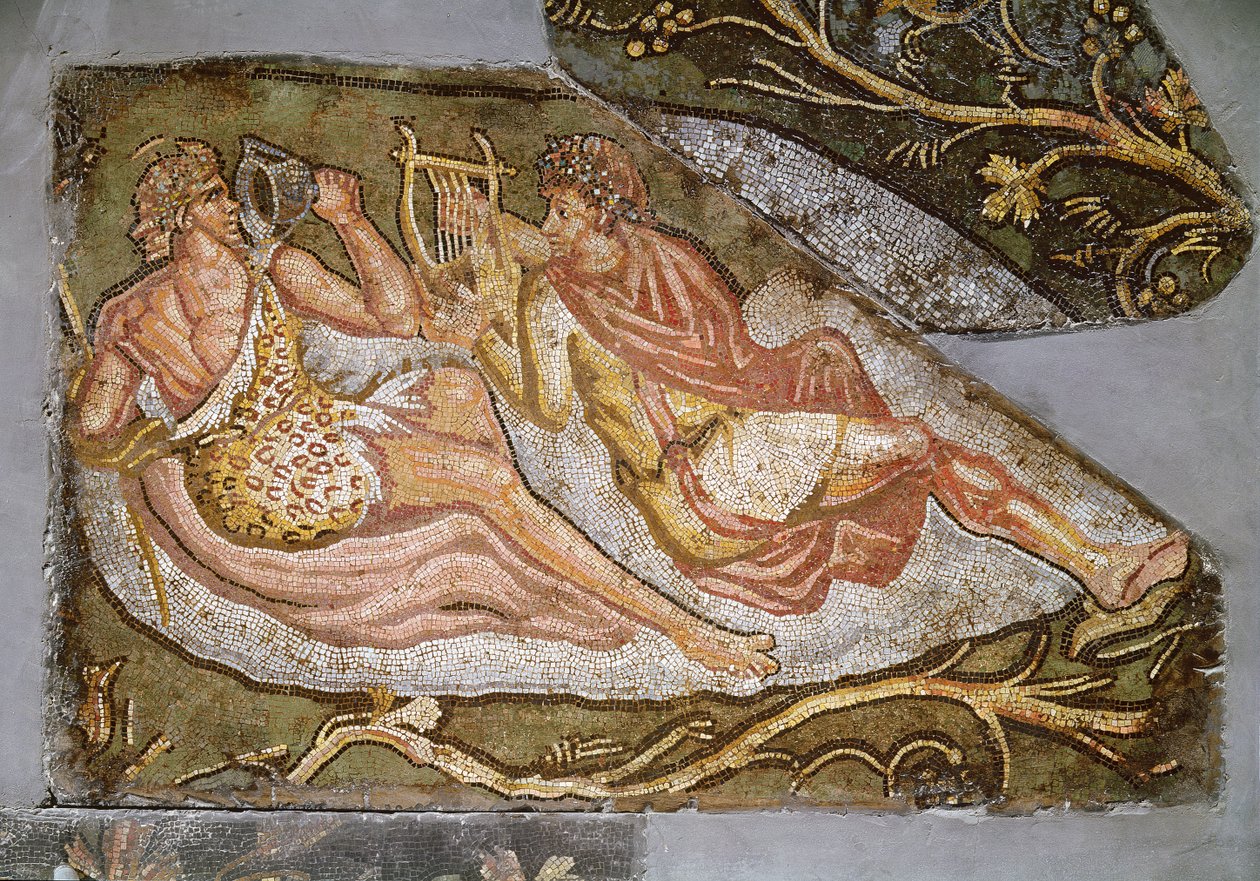 Bacchus Reclining (detail) by Roman
