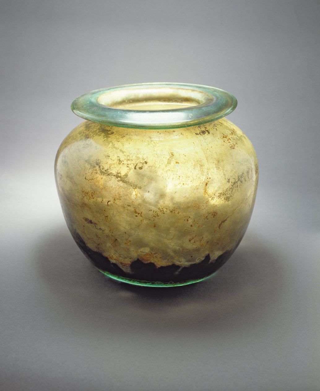 Free-Blown Glass Jar, Containing Bones and Ashes, Roman, c.50-150 AD by Roman
