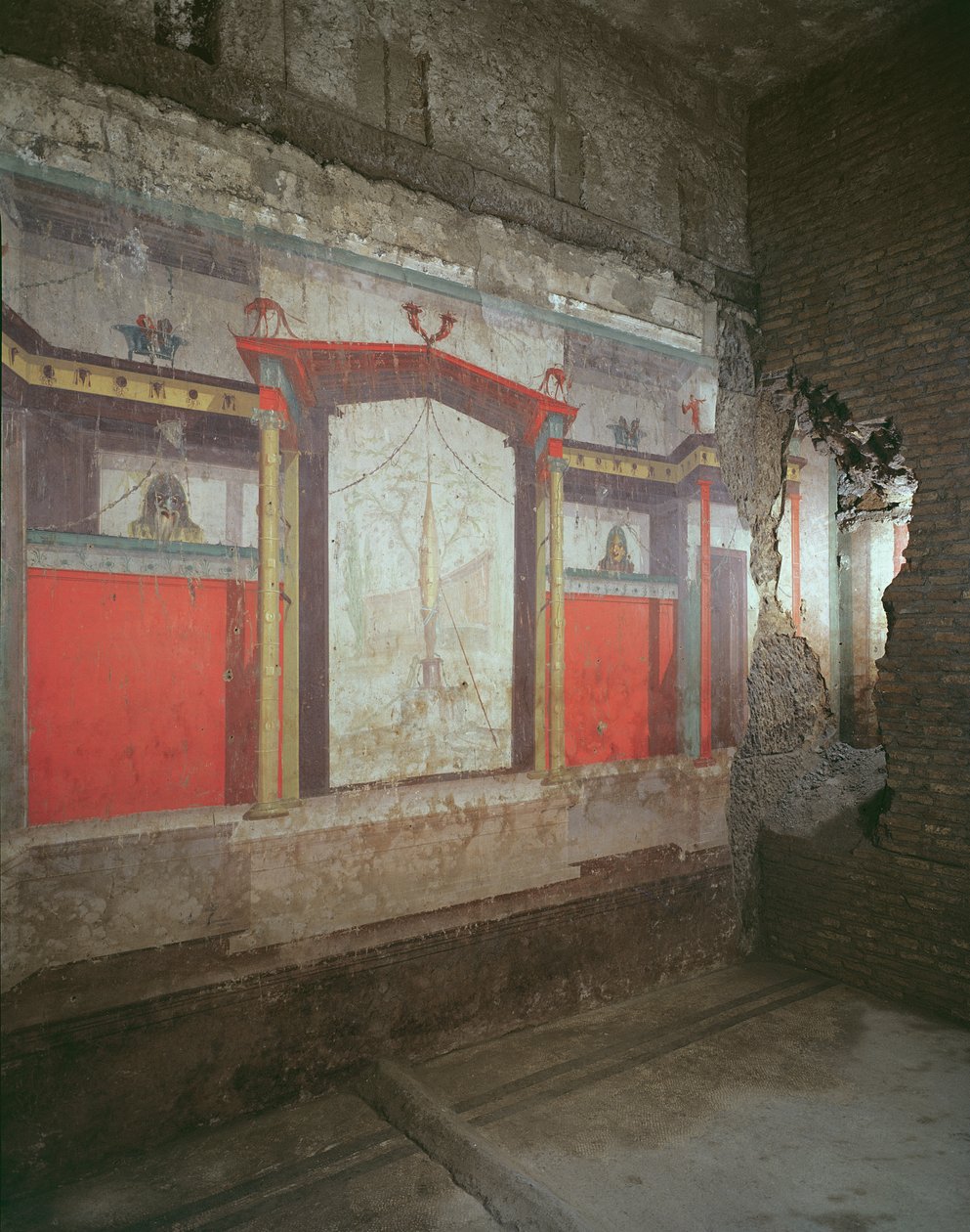 Interior view of the house with frescoes dating from 25 BC - AD 25 by Roman