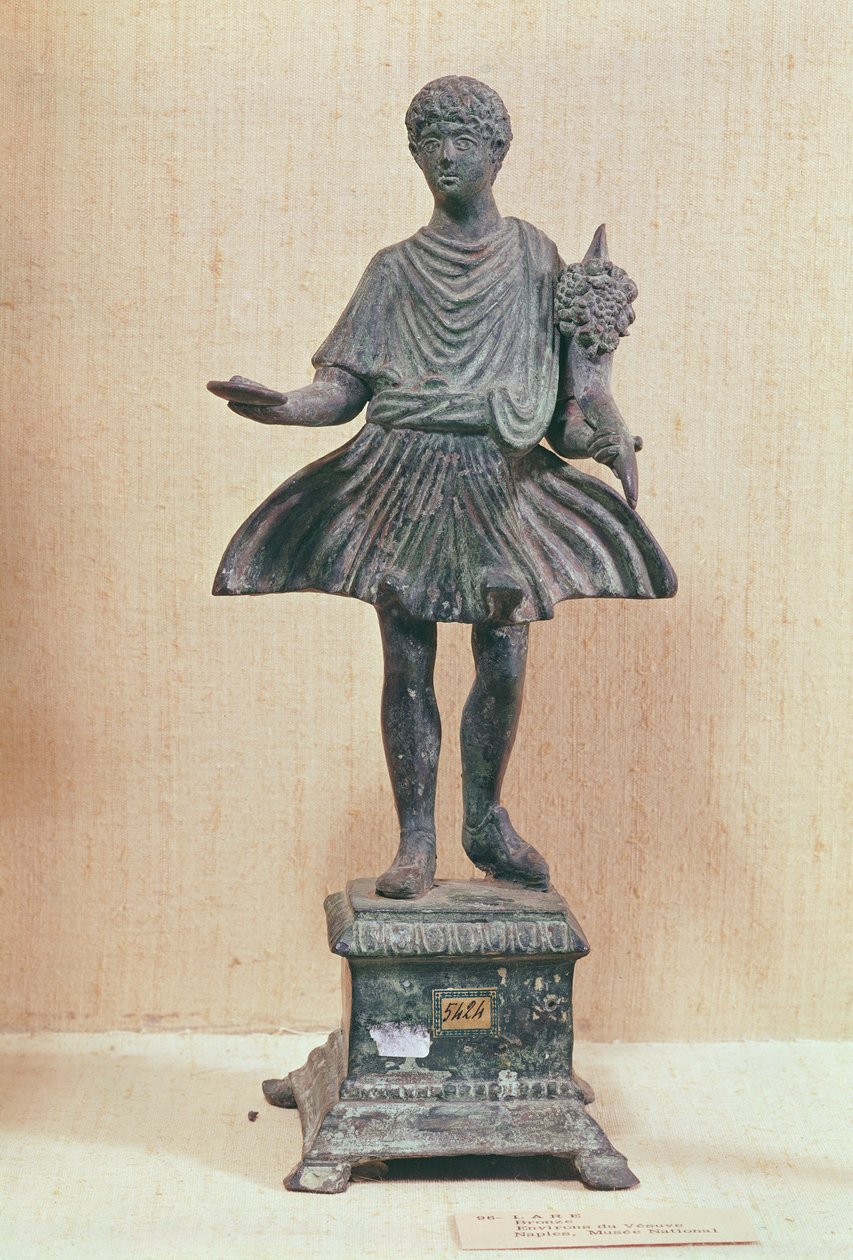 Statuette of Lar, found near Vesuvius by Roman