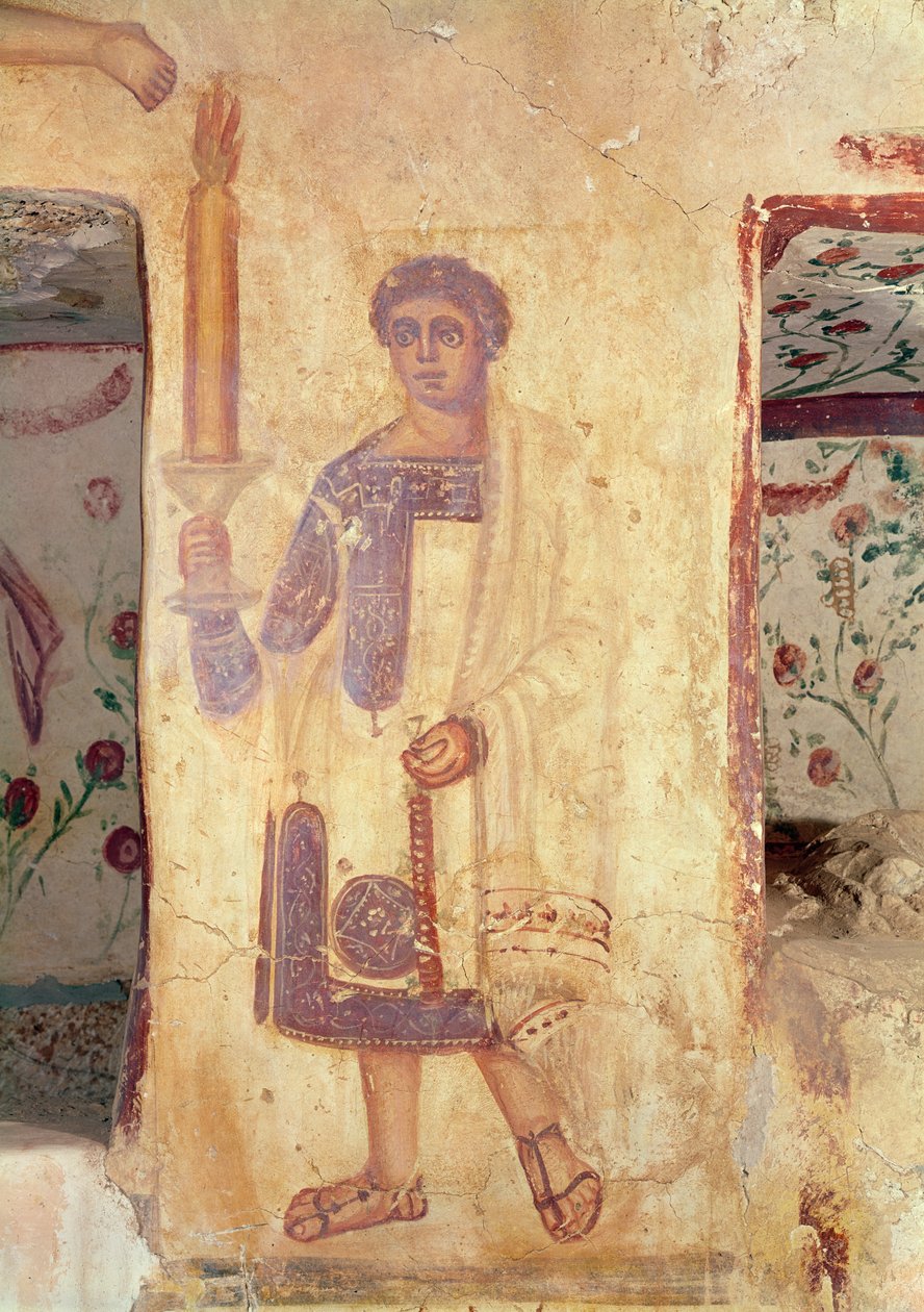 Torch Bearer, from the Tomb of Aelia Arisuth by Roman