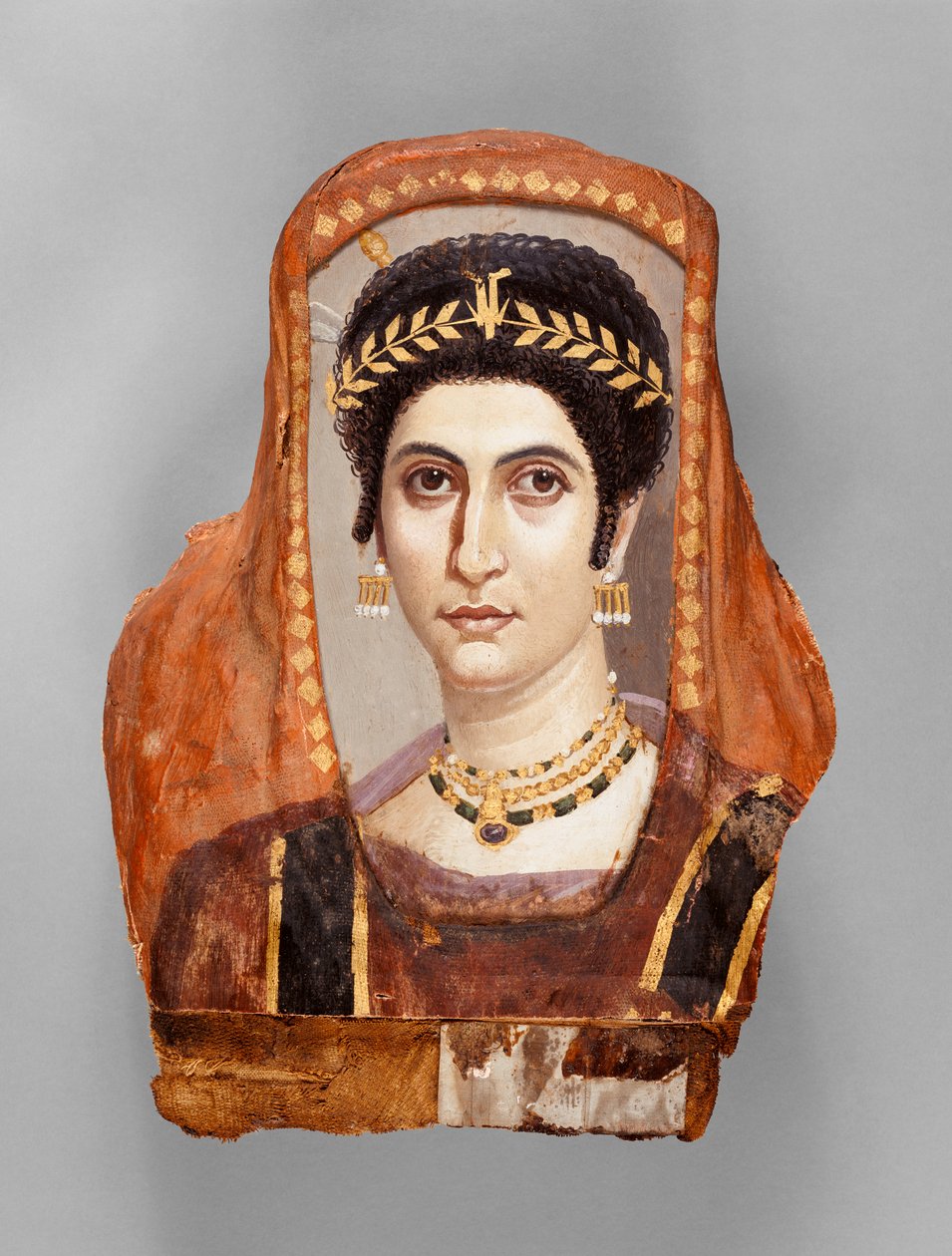 Mummy Portrait of a Woman by Roman Period Egyptian