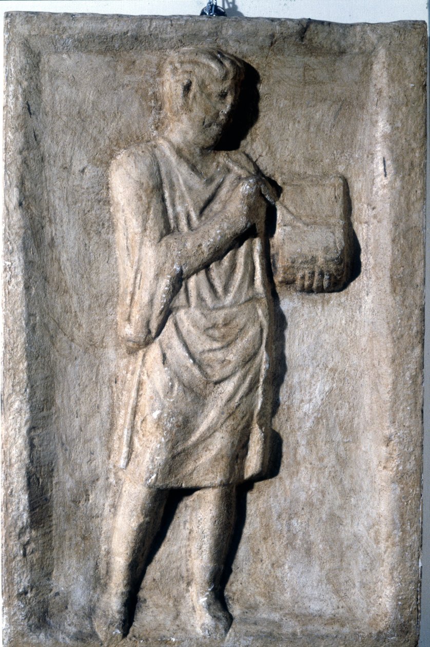 A Man Writing with a Pen on a Wax Tablet by Roman