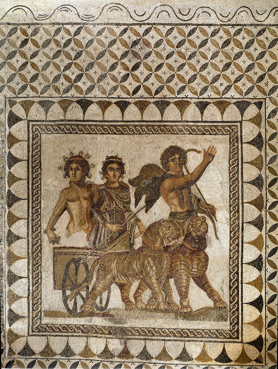 Bacchus in a Chariot Pulled by Tigers, 3rd Century by Roman