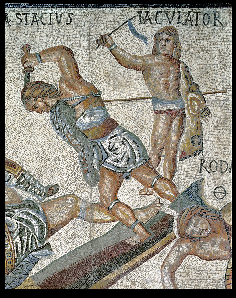 Battle between Gladiators (detail) by Roman