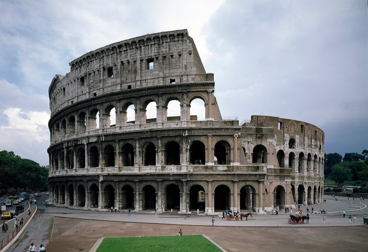 Exterior View of the Colosseum, Built Between 70 and 80 by Roman