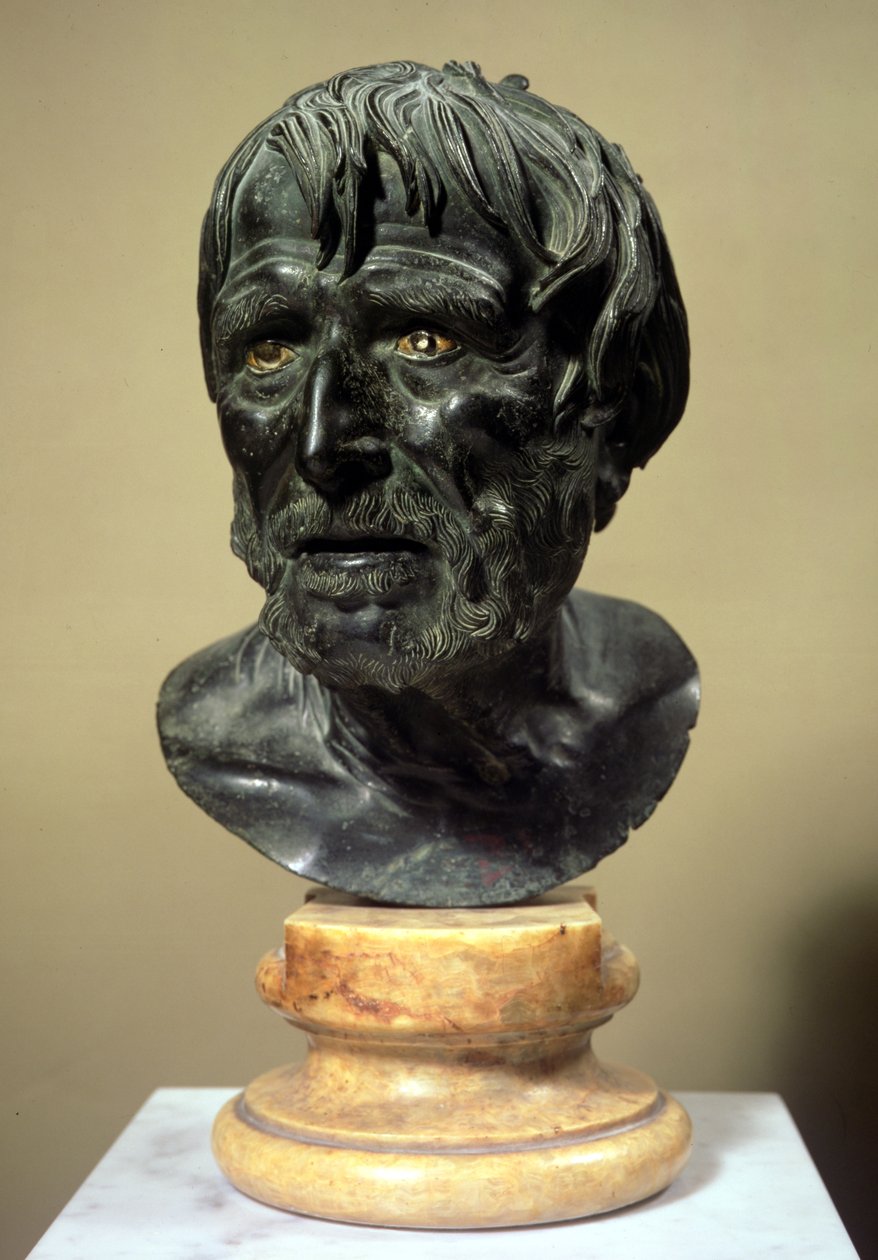 Head of Seneca (c.4 BC-65 AD) by Roman