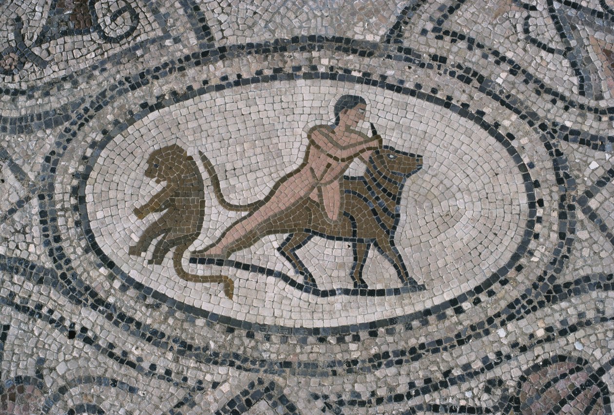 Hercules and the Cretan Bull, from the floor of 