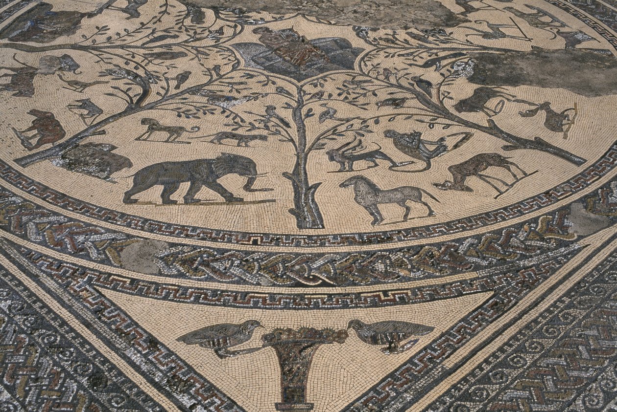 House of Orpheus, Orpheus surrounded by wild animals (detail) by Roman