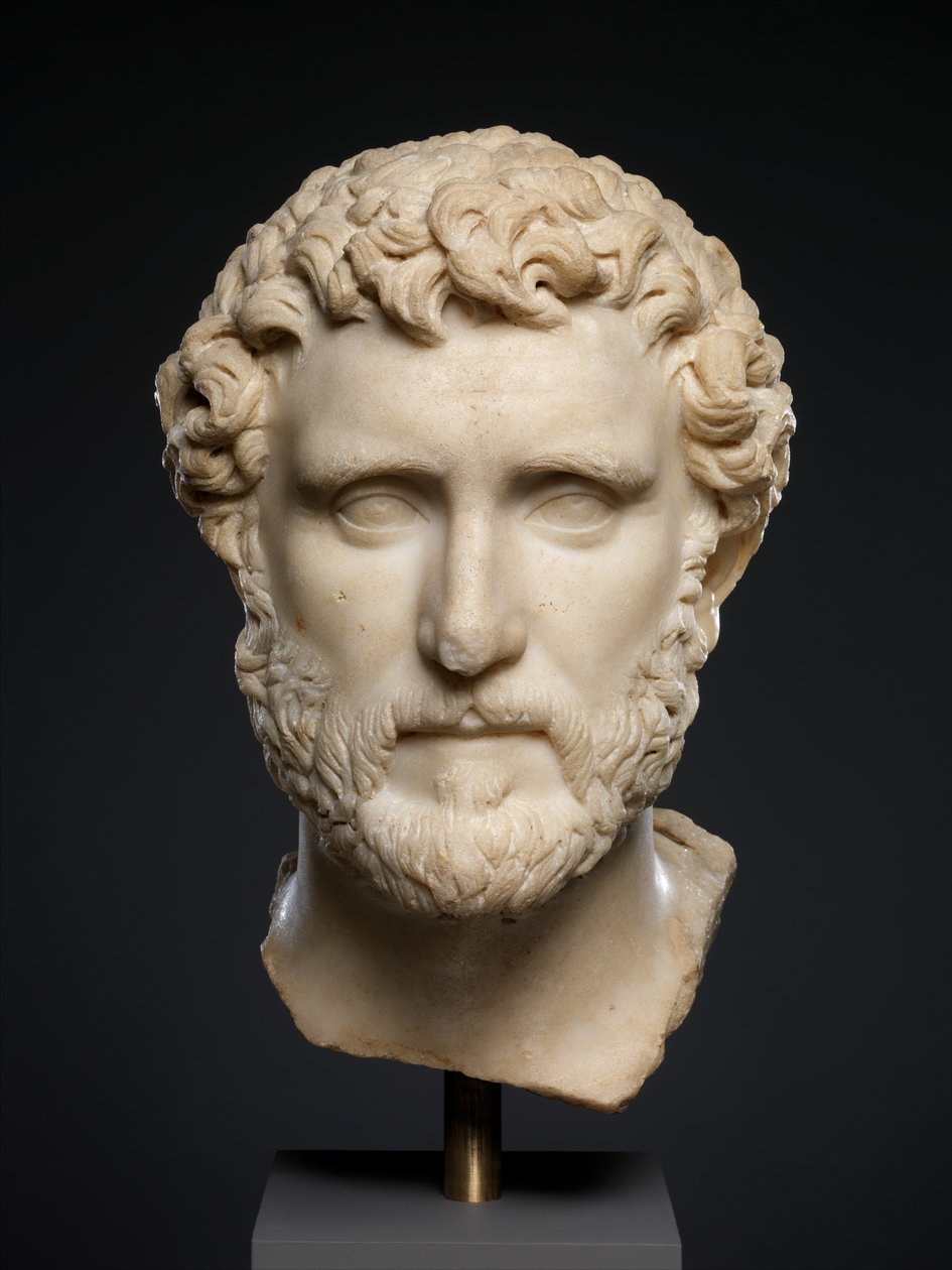 Marble portrait of the emperor Antoninus Pius, c.138–161 AD by Roman