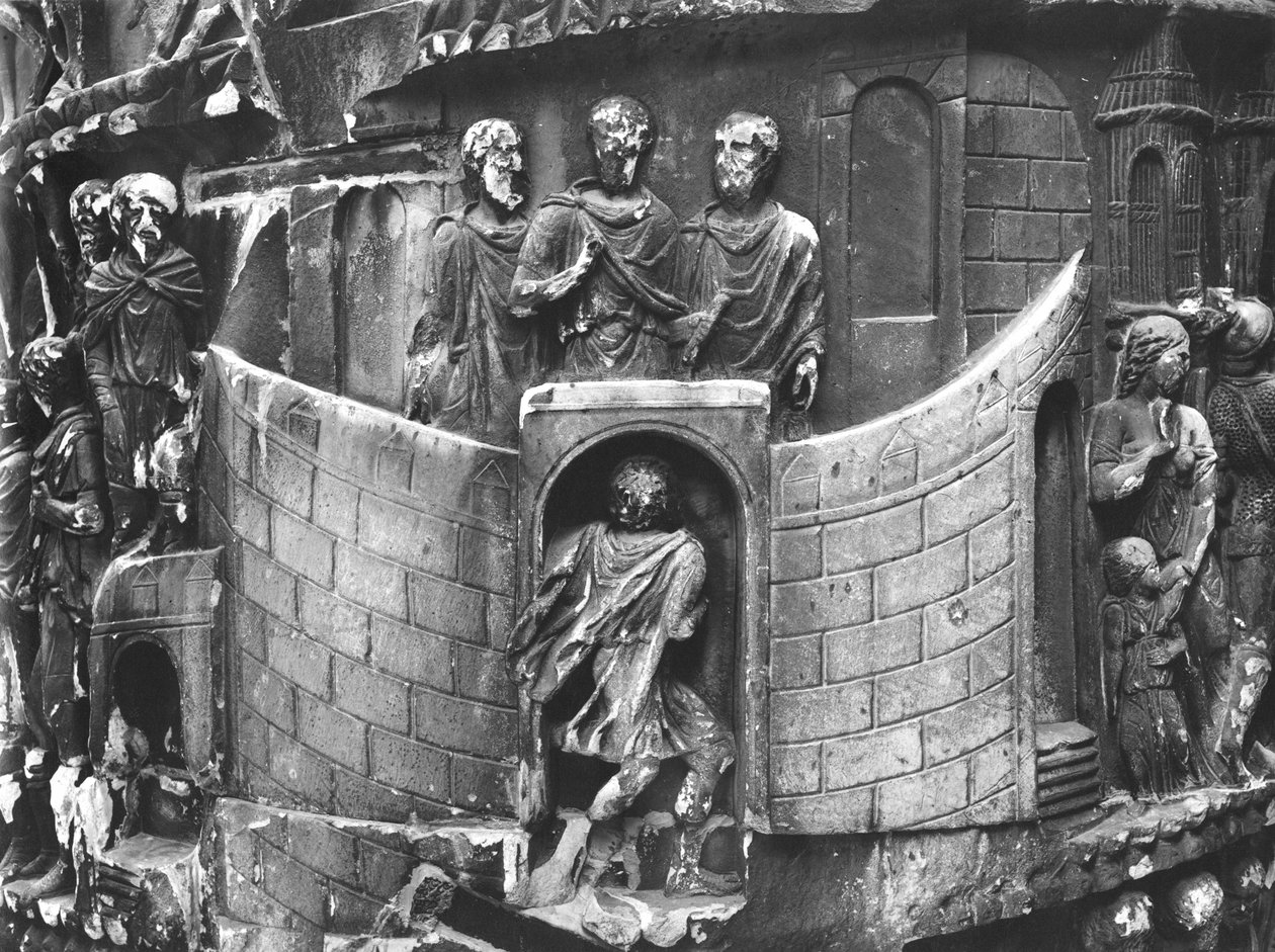 Marcus Aurelius Receiving a Messenger, detail from the Column of Marcus Aurelius, AD 180-196 by Roman