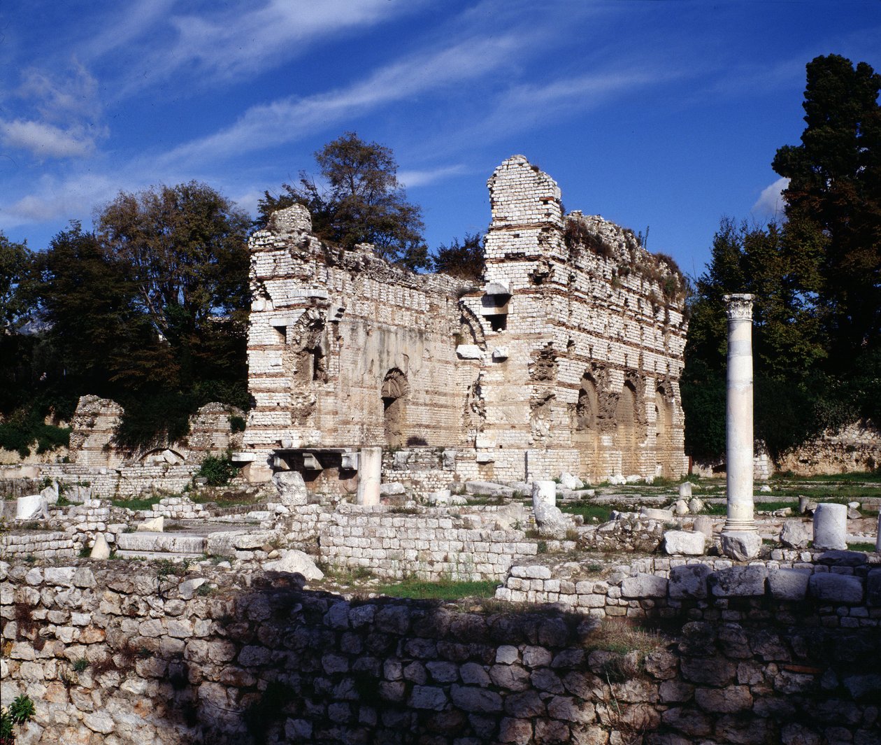 Maritime Alps: Remains of Roman Baths of the 3rd century in the arenas of Nice Cimiez. by Roman
