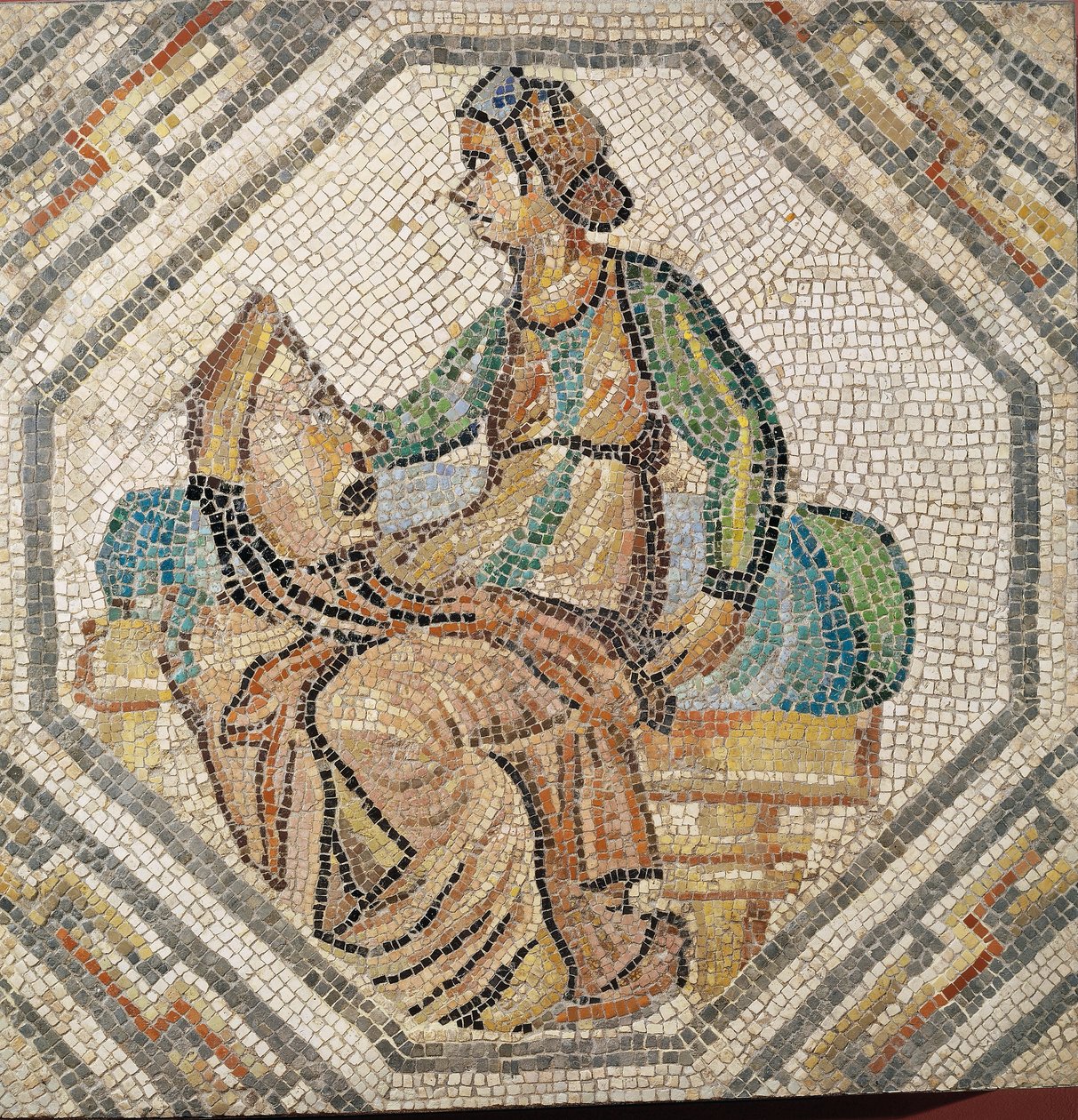 Melpomene, the muse of tragedy, from a villa in Augusta Treverorum by Roman