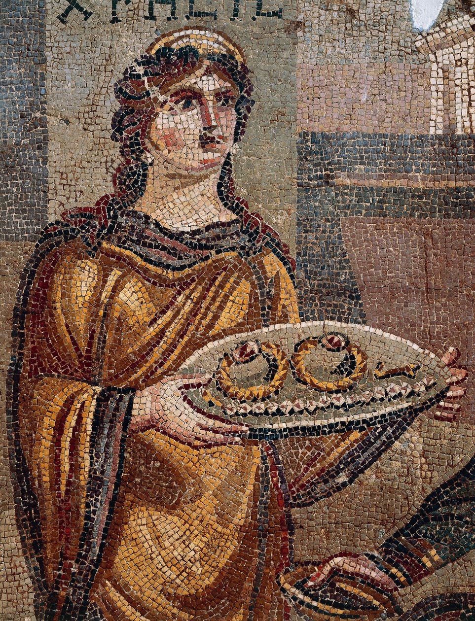 Prisoner Chresis giving keys of her ransom to her captor Agamemnon (detail) by Roman