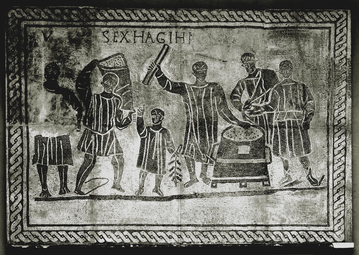 Roman Art: Measuring the Grain (Corn). The Corn Dole by Gaius Gracchus, 2nd Century AD by Roman