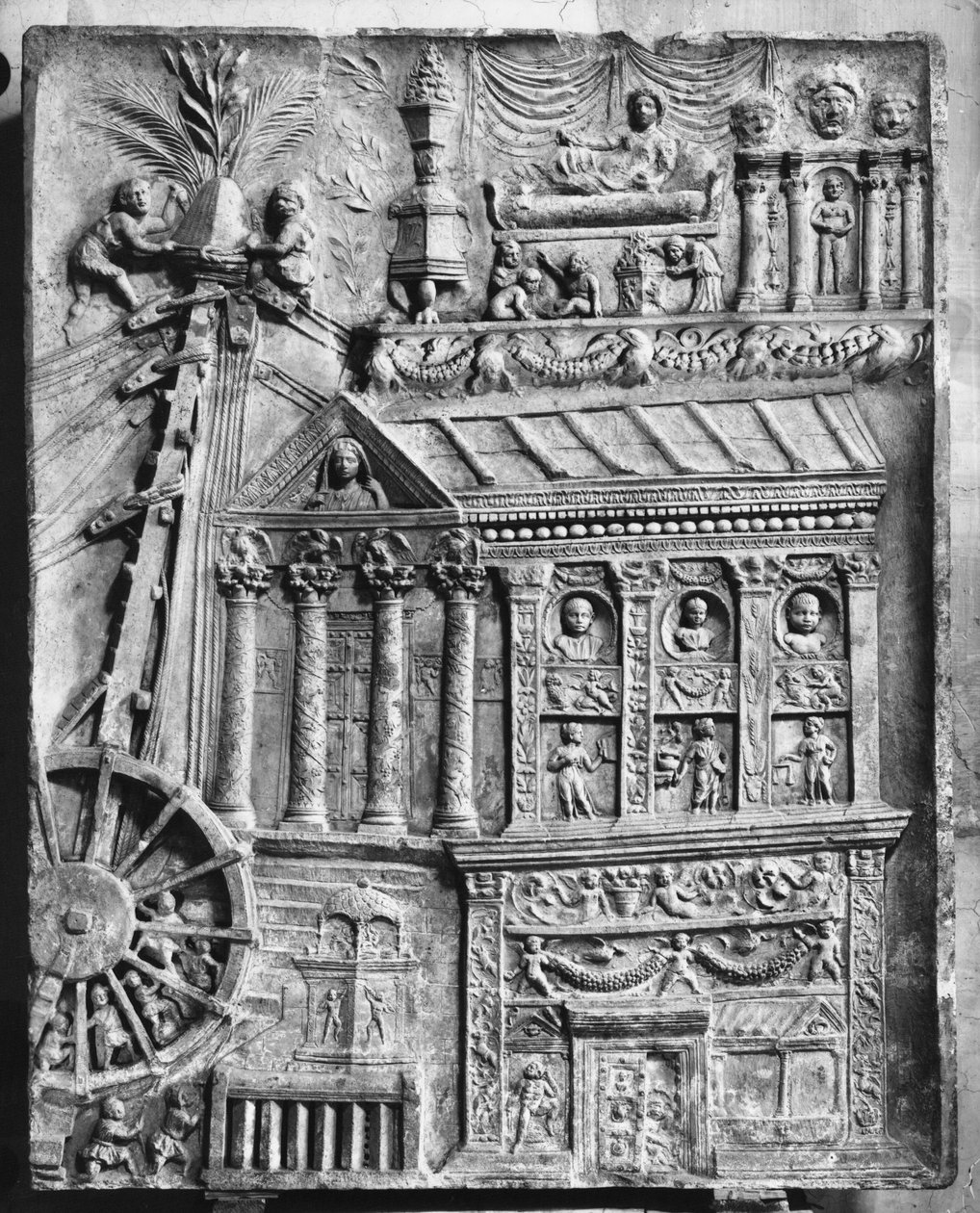 Relief Depicting a Winch, Late 1st Century AD by Roman